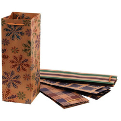 Dárková taška na láhev 115mmx8,5x355mm/E