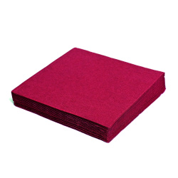 Ubrousky papírové třívrstvé 33 x 33cm bordó 20ks
