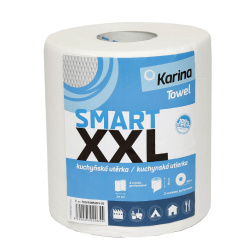 Utěrky papírové dvouvrstvé v roli Karina XXL 100m