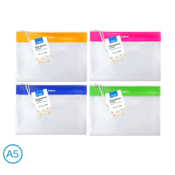 Desky se zipem A5 sí'tované DELI mix barev