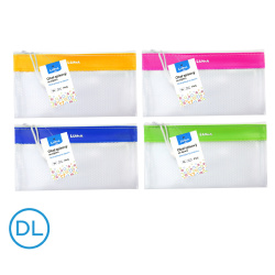 Desky se zipem DL sí'tované DELI mix barev /E