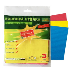 Utěrka houbová Clanax 3ks