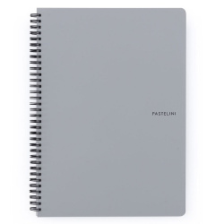 Blok A5 60 listů linka Pastelini šedá/PP