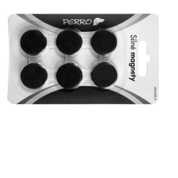 Magnety Perro 24mm 6ks černé