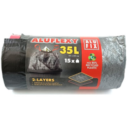 pytle ROL/koš 35 L/ 15 ks 53x60 cm 2 vr. LDPEzatah.28my stříbročerné