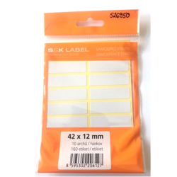 Etikety na aršíku 42 x 12 mm 160 etiket /E