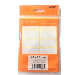 Etikety na aršíku 42 x 20 mm 100 etiket /E