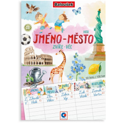 Kniha hra Jméno - město
