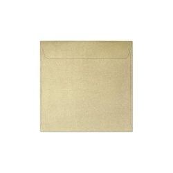Obálka čtvercová 14,5x14,5 metalická zlatá