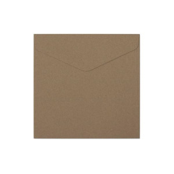 Obálka čtvercová 14,5x14,5 Kraft tmavě béžová/E