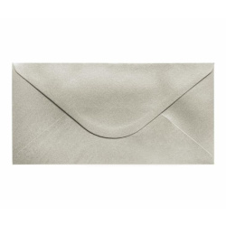 Obálka DL metalická stříbrná perleť 150 g/m2