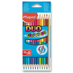 Pastelky trojhranné Color'Peps Duo Maped 24ks /E