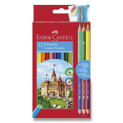 Pastelky šestihranné Faber-Castell 12ks + ořezávátko /E