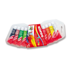 Temperové barvy Kores v tubě 12 barev PA/E