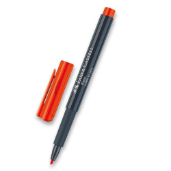 Popisovač permanentní Faber-Castell neon oranžový