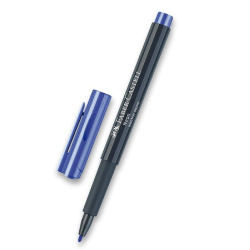 Popisovač permanentní Faber-Castell neon modrý