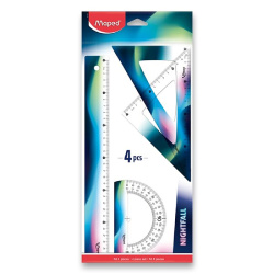 Pravítko sada Maped Nightfall Teens 4ks