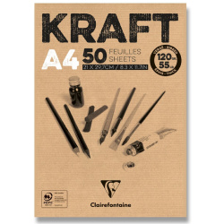 Blok kreslící A4 120 g/m2 50 listů Brown Kraft /E