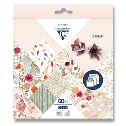 Origami - sada papírů 60listů mix velikostí Dried Flowers/E
