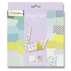 Origami - sada papírů 60listů 20x20 70g Kytky/E