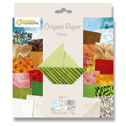 Origami - sada papírů 60listů 20x20 70g Příroda /E