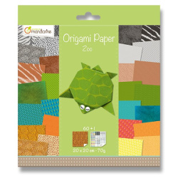 Origami - sada papírů 60listů 20x20 70g ZOO