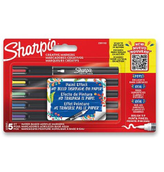 Popisovač akrylový SHARPIE sada brush 5 ks