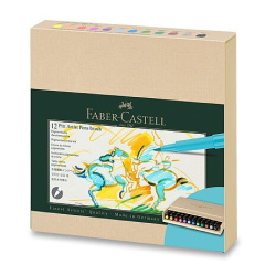Popisovače Faber Castell Pitt Artist Pen Brush box 12 ks /E