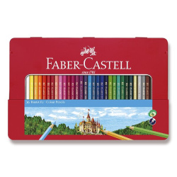 Pastelky Faber-Castell plechová krabička 36 barev