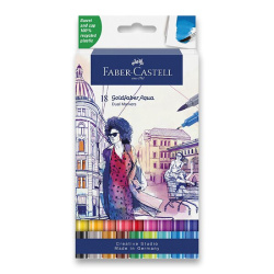 Popisovač Faber-Castell Goldfaber Aqua Dual Marker sada 18 barev