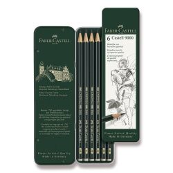 Tužka grafitová Faber - Castell 9000 plech 6 ks