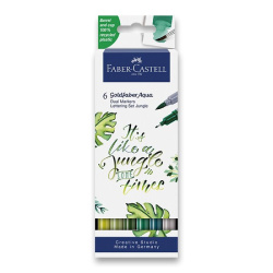 Popisovače Faber - Castell Goldfaber Aqua Dual Marker Lettering jungle 6ks