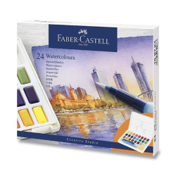 Barvy akvarelové Faber - Castell s paletkou 24 barev