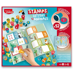 Kreativní sada Maped creativ stamps alphabet and animals 26 + 26 razítek