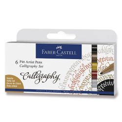 Popisovač Faber-Castell Pitt Artist Pen Calligrafy 6ks barev/E