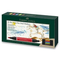 Popisovače Faber-Castell Artist pen Dual marker sada 5ks