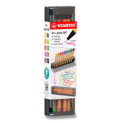 Liner STABILO point 88 Click Set 10 barev
