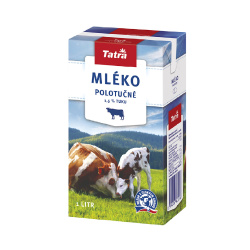 Mléko polotučné 1 litr 1,5%