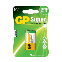 Baterie alkalická R61 9V GP blistr 1-pack SUPER 1ks