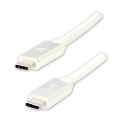 USB kabel Logo C samec-USB C samec1m Power Delivery 100W 10 Gb/s bílý /E