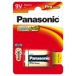 Baterie alkalická 9V Panasonic blistr 1 ks /E