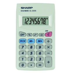 Kalkulačka kapesní SHARP EL-233S osmimístná bílá /E