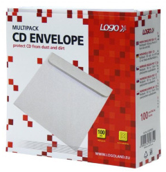 Obálka na CD papírová bez okna s lepící klopou balení 100ks