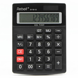 Kalkulačka stolní RE-8118-12 BX dvanáctimístná černá /o
