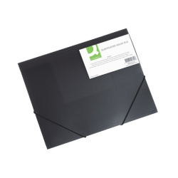 Mapa s gumou A4 tříchlopňová Q-Connect černá /E