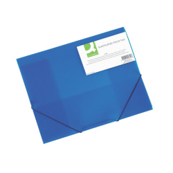 Mapa s gumou A4 tříchlopňová Q-Connect modrá