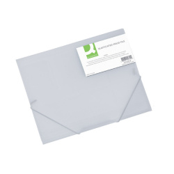 Mapa s gumou A4 tříchlopňová Q-Connect mléčná