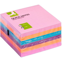 Samolepicí bločky Q-Connect - 76 x 76 mm 6 bločků mix barev/E