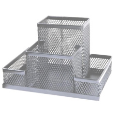 Stojánek drátěný třídílný štříbrný