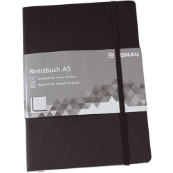 Zápisník A5 DONAU čtverečkovaný černý